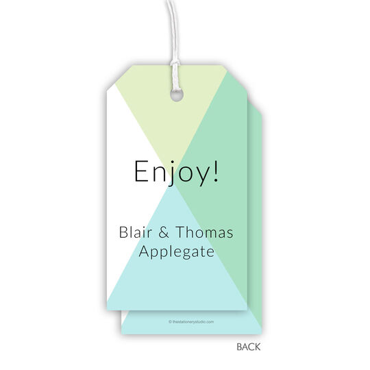 Chic Abstract Vertical Hanging Gift Tags